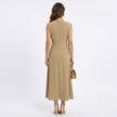 Emilia - Vestido maxi elegante sem mangas e gola redonda