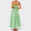 Vestido comprido às riscas feminino