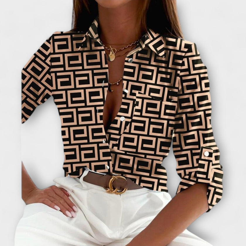 Blusa de gola clássica feminino
