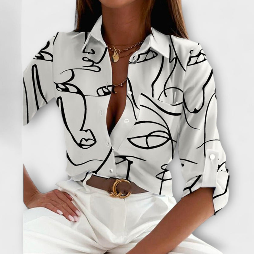 Blusa de gola clássica feminino